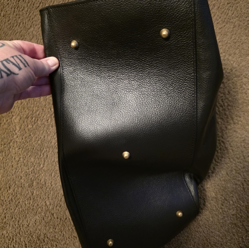 Elegant Black Pratesi GRAN MARGOT Leather Handbag - Picture 7 of 9